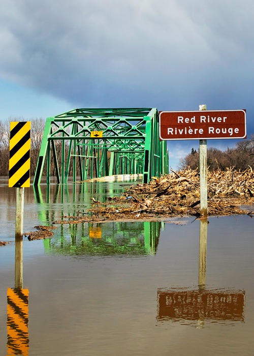 Flooding of the Red River.